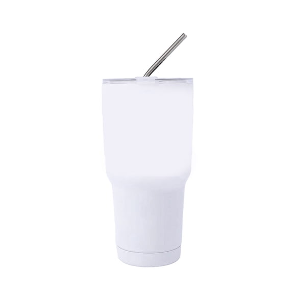 Pebbuoy Stainless Steel Ice Cup 900ML Large Capacity Insulation Tumbler with Straw Car Coffee Cup for Hot Cold Drinks Water Tea Milk Office Outdoor Insulated Bottle