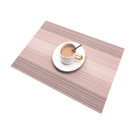 Pebbuoy Table PVC Placemats Dining Table Place Mats Non-Slip Dish Bowl Placement Heat Resistant Easy to Clean Table Decorative Mats