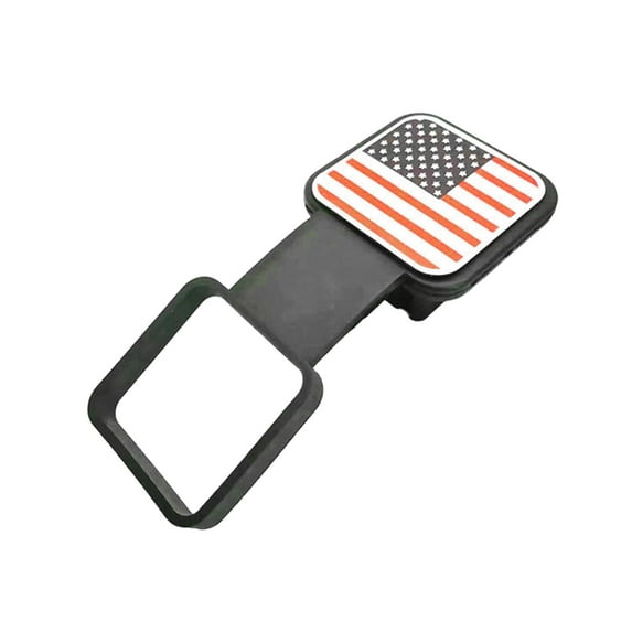 Pebbuoy Trailer Hitch Cover US American National Flag Square Car Truck Trailer Hook Dust Plug 2 Inch Tow Hitch Receiver Tube Protection Cover