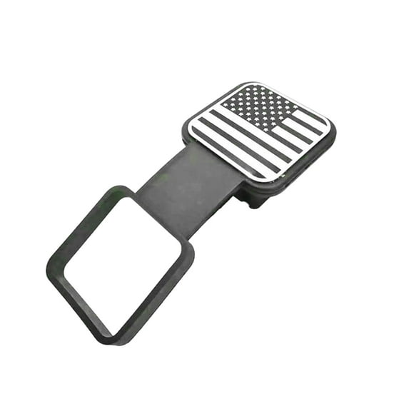 Pebbuoy Trailer Hitch Cover US American National Flag Square Car Truck Trailer Hook Dust Plug 2 Inch Tow Hitch Receiver Tube Protection Cover