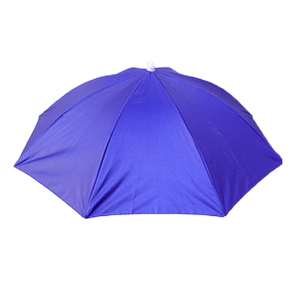 Pebbuoy Umbrella Hat with Elastic Headband Waterproof Head Umbrella Hat Portable Hands-Free Folding Cap Fishing Hiking Sunshade Hat for Adult Kids Women Men