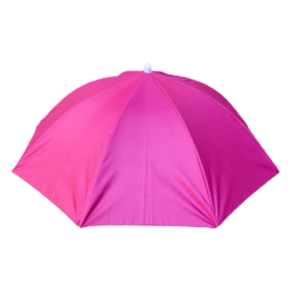 Pebbuoy Umbrella Hat with Elastic Headband Waterproof Head Umbrella Hat Portable Hands-Free Folding Cap Fishing Hiking Sunshade Hat for Adult Kids Women Men