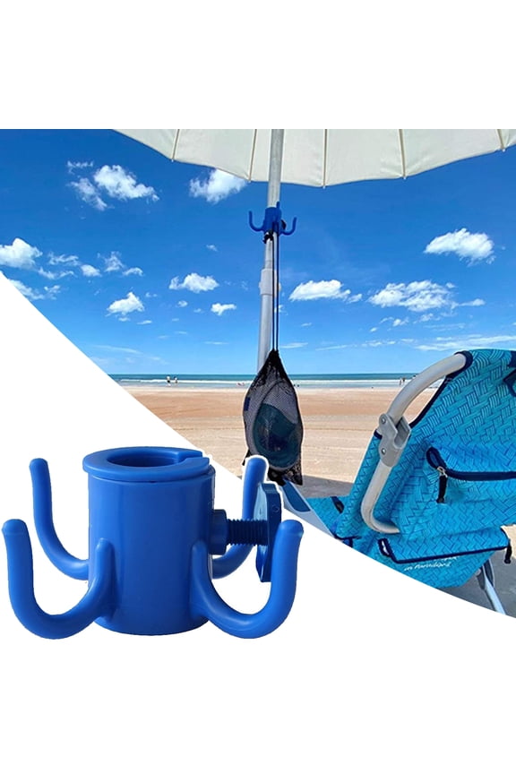 Umbrella Hook Beach Umbrella Hanging Hook, 4 Prongs Beach Umbrella Hanging Holder for Towels/Hats/Clothes/Camera/Sunglasses