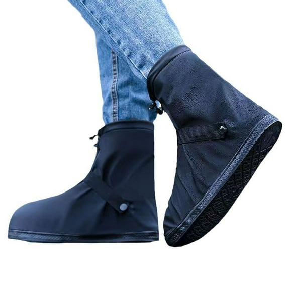 Pebbuoy Waterproof Shoe Covers Sandproof Snow Boot Covers for Men Women Non-Slip Overshoes Rain Shoe Protectors Reusable Outdoor Shoe Covers