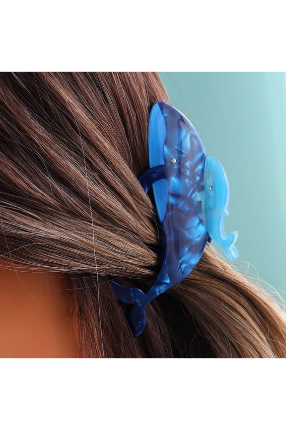Whale Hair Claw for Women,Acetic Acid Hair Clip Back Head Large Clip Hair Catch Clip Head Accessories