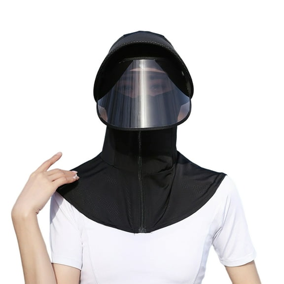 Pebbuoy Wide Brim Sun Hat with Face Guard Soft Breathable Multifunctional UV-Protection Summer Cycling Cap Fishing Hat Cap