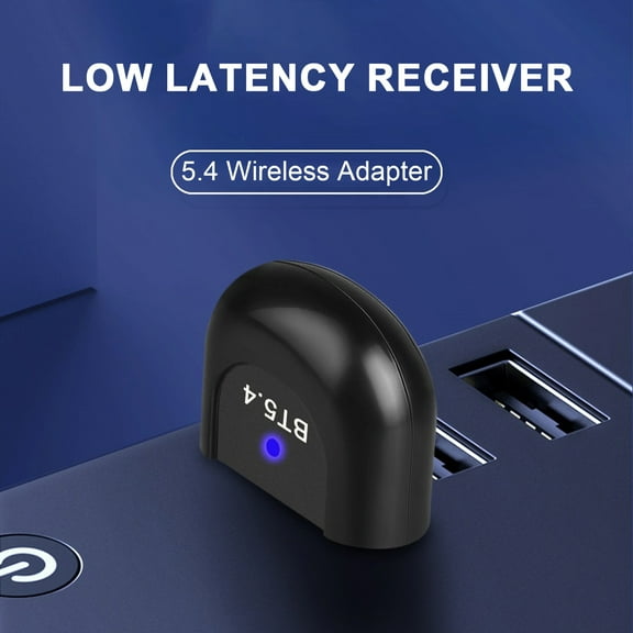 Pebbuoy Wireless Adapter for Windows 11/10/8.1 PC Laptop Plug And Play Bluetooth-Compatible 5.4 Anti-interference Adapter