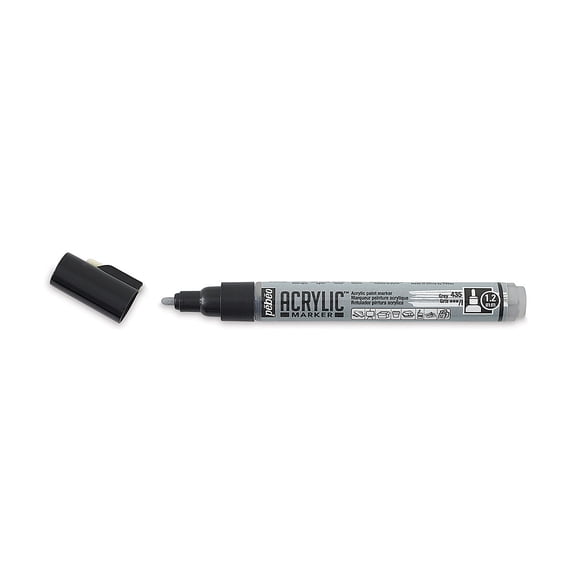 Pebeo Acrylic Marker - Grey, 1.2 mm, Bullet Nib