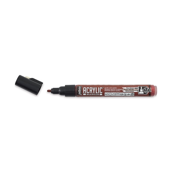 Pebeo Acrylic Marker - Raw Sienna, 1.2 mm, Bullet Nib