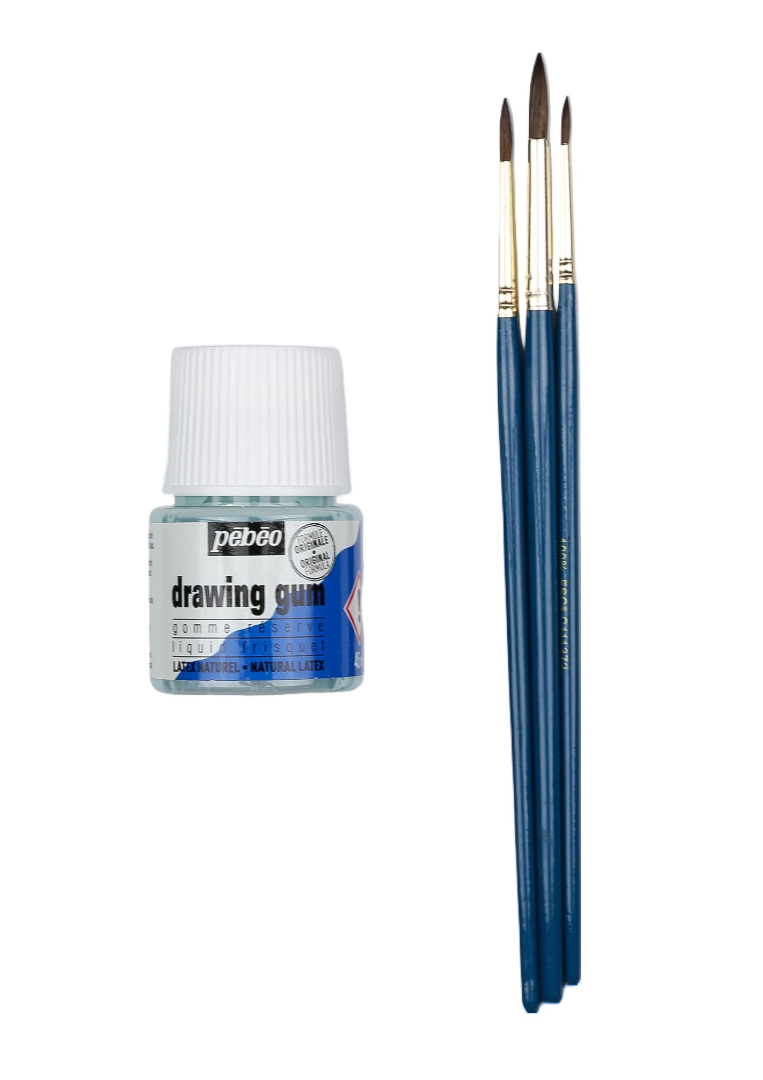 Pebeo Fine Paint Brush Set 8 Pieces - Watercolor, Ink & Crafts Synthetic Fiber