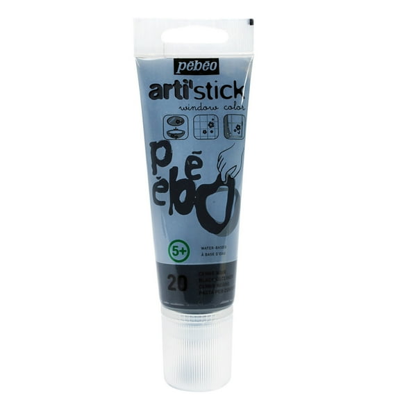 Pebeo Arti'Stick Window Color, 75ml Tube, Black Outliner