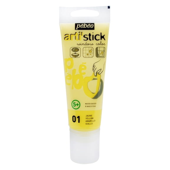 Pebeo Arti'Stick Window Color, 75ml Tube, Yellow