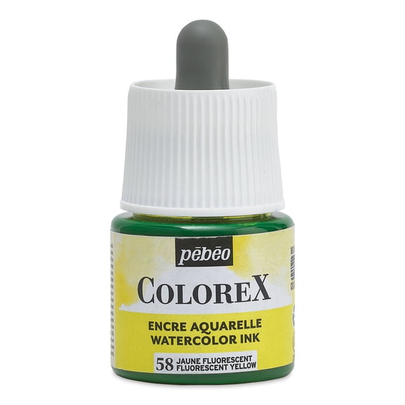 Pebeo Colorex Inks - Fluorescent Yellow, 45 ml