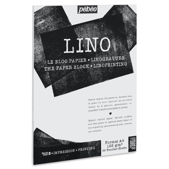 Pebeo Lino Paper Block - 30 Sheets, A4, Bamboo, 210 mm x 297 mm