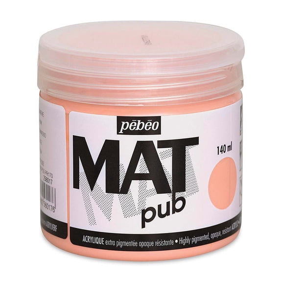 Pebeo Mat Pub Acrylic Paint - Bright Pink, 140 ml