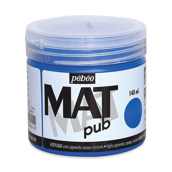 Pebeo Mat Pub Acrylic Paint - Cobalt Blue, 140 ml