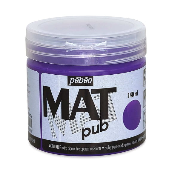 Pebeo Mat Pub Acrylic Paint - Cobalt Violet, 140 ml