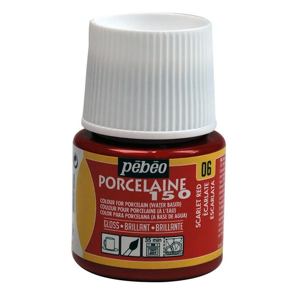Pebeo Porcelaine 150 Paint, 45ml, Scarlet