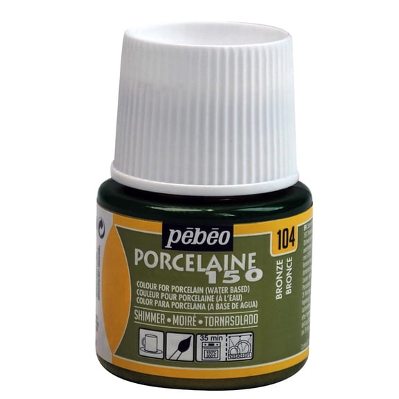 Pebeo Porcelaine 150 Paint, 45ml, Shimmer Bronze