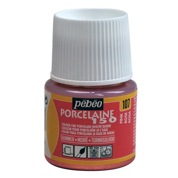 Pebeo Porcelaine 150 Paint, 45ml, Shimmer Pink