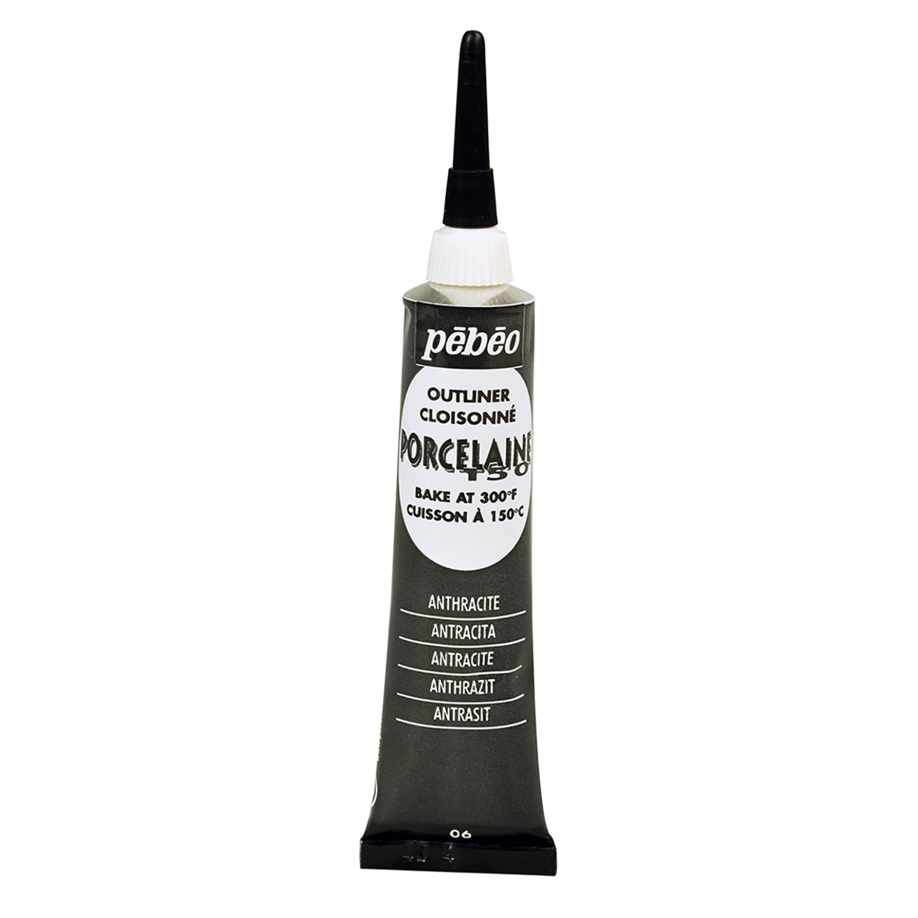 Pebeo Porcelaine 150 Paint Outliner, Anthracite