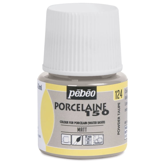 Pebeo Porcelaine 150 Paint - Powder Taupe, 45 ml