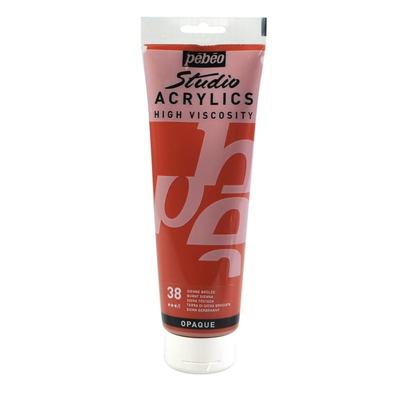 Pebeo Studio Acrylic, 100ml, Burnt Sienna