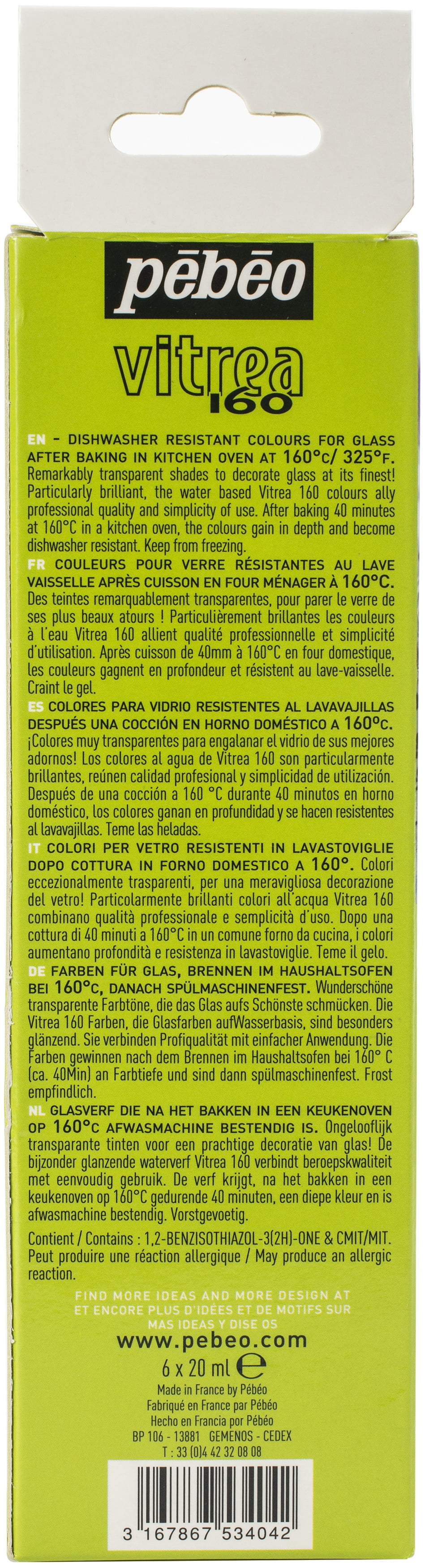 Pebeo Vitrea 160 Discovery Set, 6-Colors, Glossy