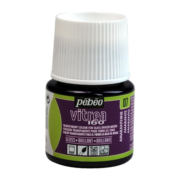Pebeo Vitrea 160 Glass Paint, 45ml, Glossy, Amaranthine Purple