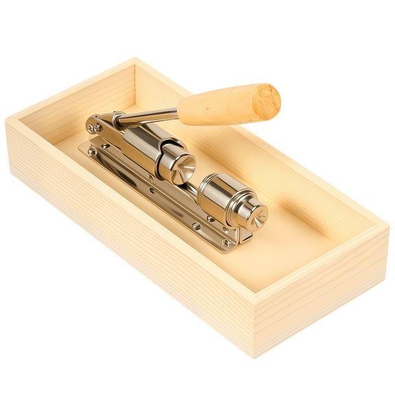 Pecan Cracker Practical Nut Cracker with Rectangular Wood Box Unique Nutcracker Tool Adjustable Spacing Manual Nut Cracker Multifunctional Walnut Cracker for Walnut Pecan Almonds