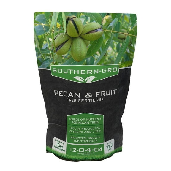 Growmore Pecan & Fruit Tree Fertilizer 12-4-4 NPK, 10 lb Bag for Nut & Orchard Trees
