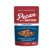 Pecan Nation Cinnamon Snacking Pecans, 5oz Resealable Bag, Non-GMO, Gluten Free, Nothing Artificial