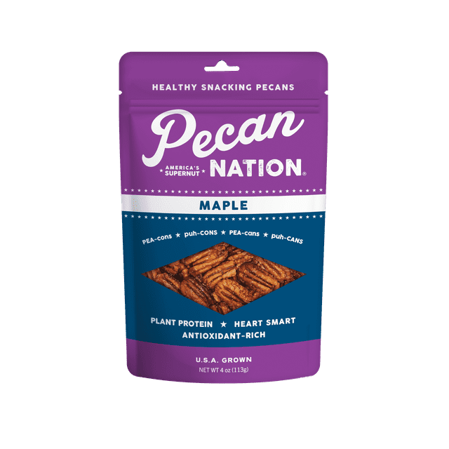 Pecan Nation Maple Snacking Pecans, 4 oz Resealable Bag