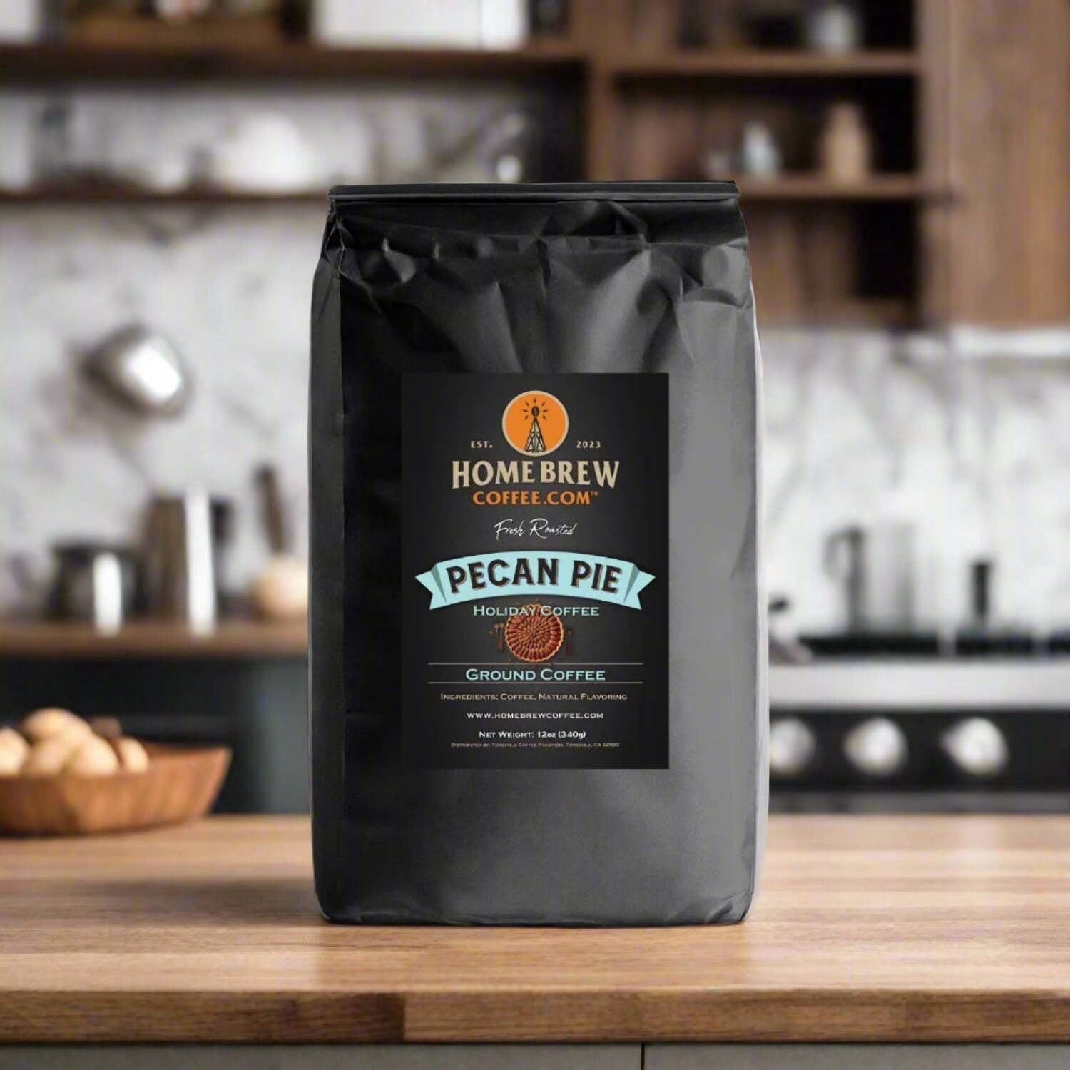 Pecan Pie (Holiday) coffee, 12 oz., 1 lb., 2 lbs., Ground or Whole Bean