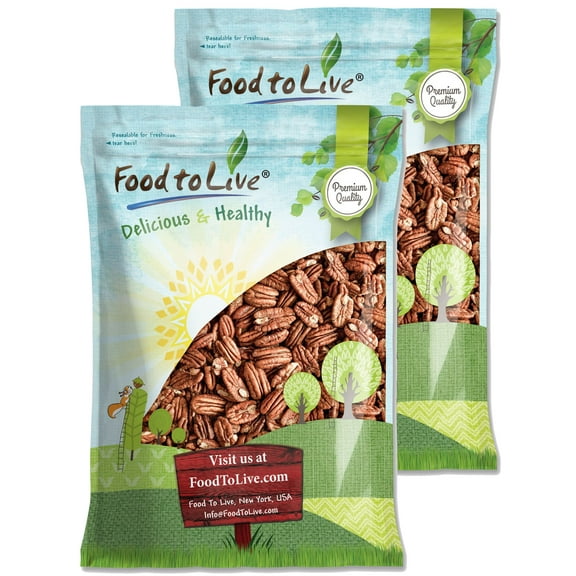 Pecans, 14 Pounds Non-GMO Verified, Kosher, Raw, Vegan, No Shell, Sirtfood - by Food to Live