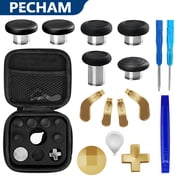 Pecham 17 in 1 Metal Thumbsticks for Xbox One Elite Series 2, Elite Series 2 Controller Accessory Parts - Glod