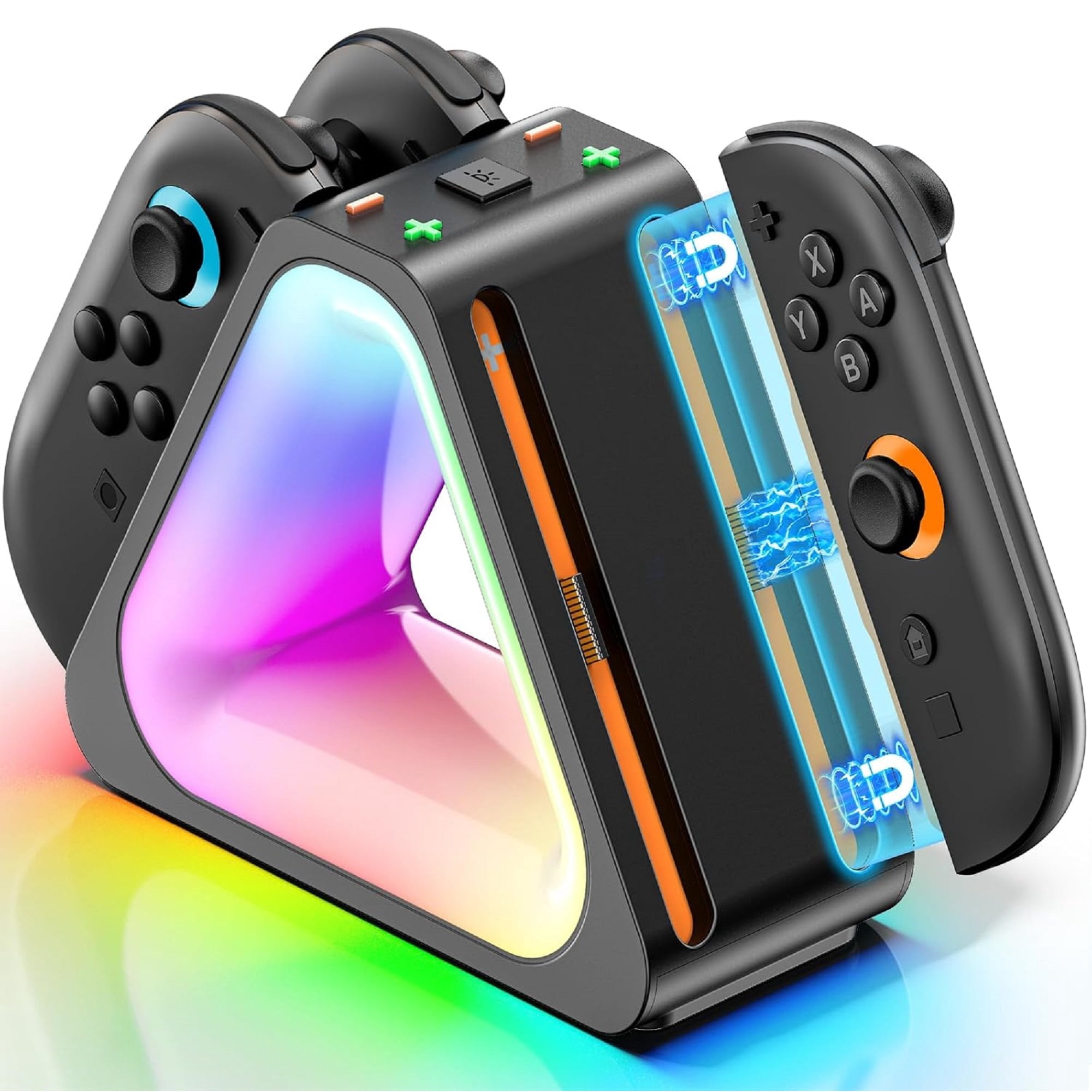 Pecham Charging Dock Fit for NS 2 Joy-Cons, 4‑in‑1 Magnetic Fast ...