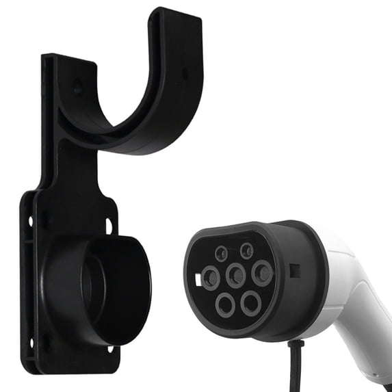 Pecham EV Holder, EV Charging Cable Holder, EV Cable Holder Wall-Mount Electric Vehicle Charger, Universal J Hook Electric Vehicle Charging Cable Holder