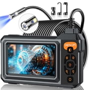 Pecham HD 1080P Dual Lens Endoscope Camera with Light, 4.3" LCD Screen Borescope Inspection Camera with IP67 Waterproof, 32ft Industrial Borescope for Automotive, Plumbing, Sewer