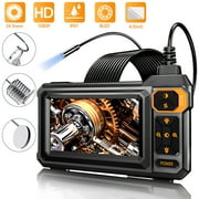 Pecham HD 1080P Endoscope Camera with Light, 4.3 LCD Screen Borescope Inspection Camera with IP67 Waterproof, 16.5ft Industrial Borescope for Automotive, Plumbing, Sewer