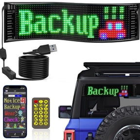 Pecham Programmable LED Sign, Scrolling Bright Advertising LED Signs, Flexible Digital Sign Bluetooth App Control Custom Text Pattern Pre-Made Animation, LED Sign for Car Store Bar, 14"x4"
