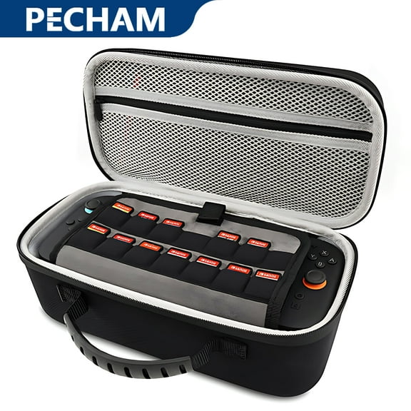 Pecham Carrying Case for Nintendo Switch 2, All-in-One Travel Bag with 14 Game Card Slots, 4 Thumb Grip Caps, EVA Travel Case for Switch 2 Console & Accessories