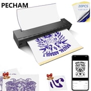 Pecham Tattoo Stencil Printer, Wireless Thermal Tattoo Printer with 20 PCS Transfer Paper, Compatible with Android, iOS & Windows, Tattoo Supplies for Tattoo Artist & Beginner