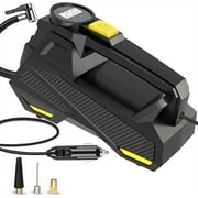 Pecham 12V Tire Inflator Air Compressor, 150PSI Auto Tire Air Pump with Digital Pressure Gauge, Portable Electric Air Tire Pump with Emergency LED Light for Car, Motor, Balloons