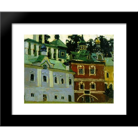 Pechora. General view of the courtyard. 20x24 Framed Art Print by Nicholas Roerich