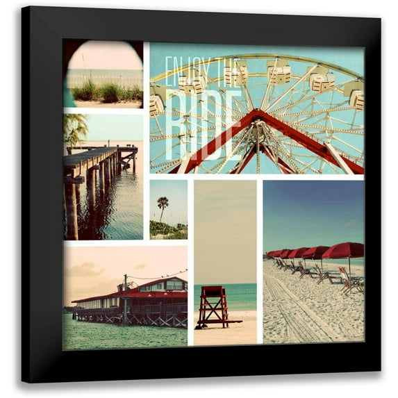 Peck, Gail 12x12 Black Modern Framed Museum Art Print Titled - Beach Life II