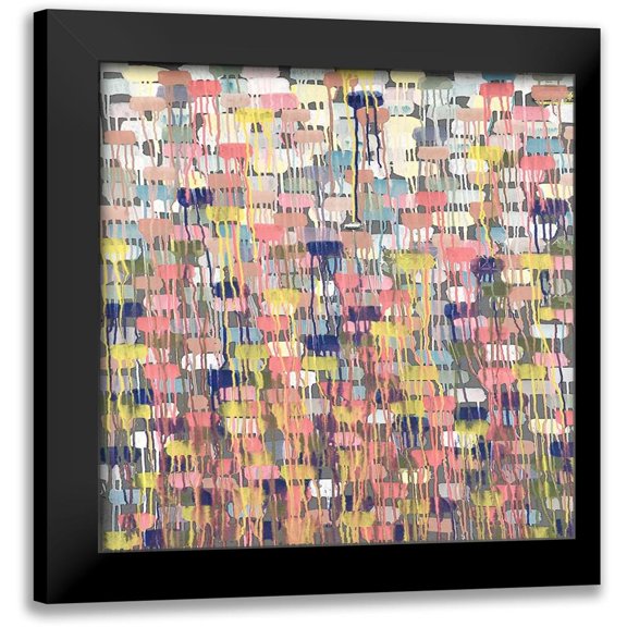 Peck, Gail 12x12 Black Modern Framed Museum Art Print Titled - Down Came The Rain