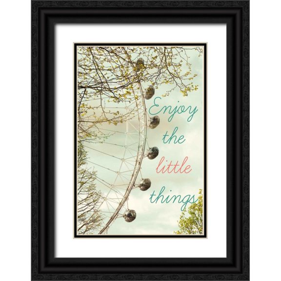 Peck, Gail 13x18 Black Ornate Wood Framed with Double Matting Museum Art Print Titled - Retro Ferris With Type II