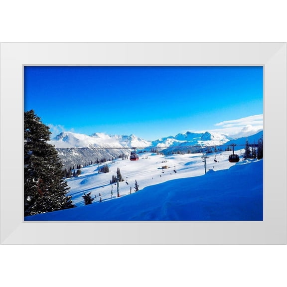 Peck, Gail 14x10 White Modern Wood Framed Museum Art Print Titled - Ski Slope