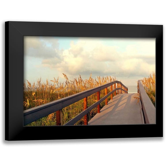 Peck, Gail 14x11 Black Modern Framed Museum Art Print Titled - Sunset Pathway